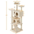thumbnail image 3 of Cat Tree Yaheetech de 1,8 m de altura con rascadores para condominios, color beige, 3 of 9