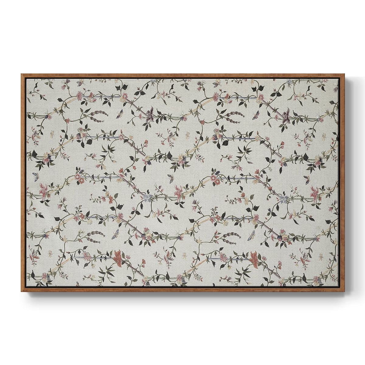 Vintage Abstract Print-VI By Wexford Home Framed in Walnut Wood Gallery Wrapped Canvas 25 in. x 37 in.