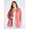 thumbnail image 2 of Joyspun Women’s Plush Sleep Cardigan, Size XS-3XL, 2 of 6