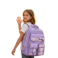 thumbnail image 5 of Plaid Bow Backpack, Multi Pocket Casual Daypack, Lightweight Travel Rucksack, Preppy Shoulder Bag, Waterproof Knapsack, Large Capacity Carryall for Daily Commute, Weekend Trip, Casual Use, 5 of 5