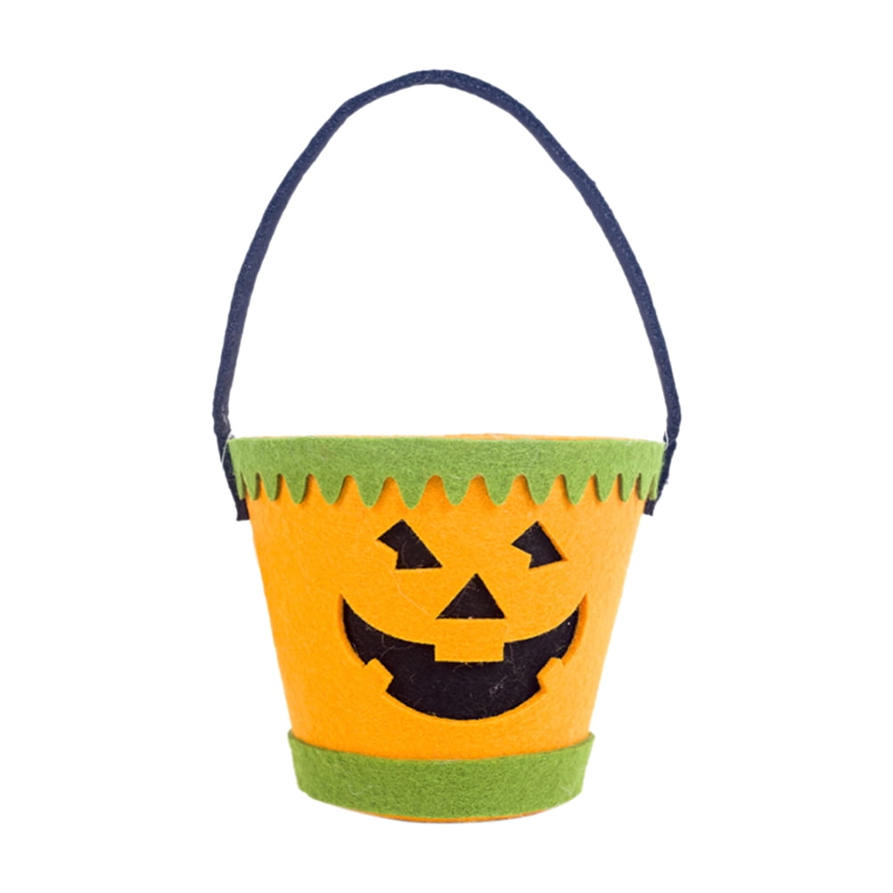 FANCY Halloween Trick or Treat Bucket Candy Tote Bag Halloween Decoration for Kids