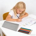 thumbnail image 5 of Simples Solid Color Large Capacity Portable Pencil Bag Lightweight Stationery Pouch For School And Office, 5 of 5
