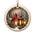 thumbnail image 2 of Christmas Tree Decorations Featuring 3-Inch Flat Cardinal Design, Rustic Christmas Decor for Tree & Wall Display, Holiday Ornament & Home Gift, 2 of 6