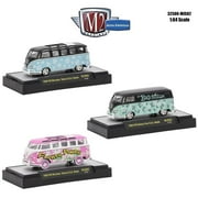 Auto Thentics 3 Cars Set Volkswagen USA Models with Cases Diecast Model Car for 1-64