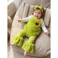 thumbnail image 5 of RUINIXCW Toddler Girl Christmas Shaggy Faux Fur Romper Pants Headband 3 Pieces Set for Cosplay, 5 of 8
