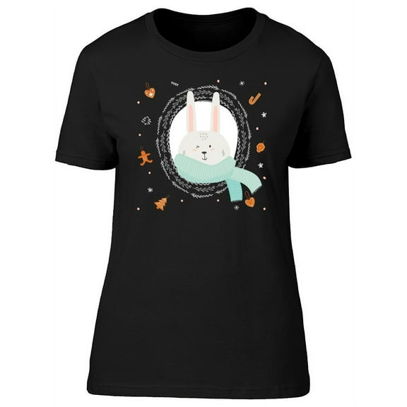 Cute Winter White Bunny Tee Women's -Image by Shutterstock