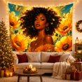 thumbnail image 3 of Figure Voluminous Curly With Hair Figure Depicted Chest, Mystical Fantasy for Space Lovers, Galaxy Room Decor, Mother's Day Gift, Tapestry Wall Hanging for Bedroom and Dorm, 3 of 7