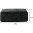 thumbnail image 2 of 37.4" Plush Corduroy Ottoman, Upholstered Cloud Ottoman for Boneless Couch in a Box, Modular Sectional Couches for Living Room, Compressed Memory Foam, No Assembly Require, Black, 2 of 3