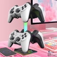 thumbnail image 4 of Soporte Para Auriculares Gamer RGB Con Base De Carga, Organizador De Escritorio Táctil, Puerto USB Doble, Base Metálica Antideslizante, Soporte Para Audífonos De Juego, 4 of 8
