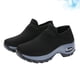 thumbnail image 2 of Zapatillas deportivas negras de tejido moderno para mujer, transpirables, sin cordones, informales, para actividades al aire libre, talla 38, 2 of 5