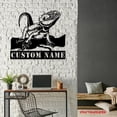 thumbnail image 4 of Craftnamesign Custom Crested Gecko Metal Wall Art LED Light, Ledge Lizard Lover Name Sign, 4 of 5