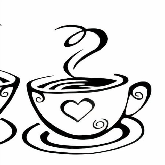 Coffee Cups Cafe Tea Wall Stickers Art Vinyl cup sticker Coffee Cups Decal Kitchen Restaurant Pub Decor