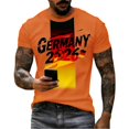 thumbnail image 4 of Women's Germany Football Graphic T-Shirt, Men's Soccer Graphic Print T-Shirt Casual Sportswear Top Athletic for Soccer Tournament 2026 Orange Size: M, 4 of 4