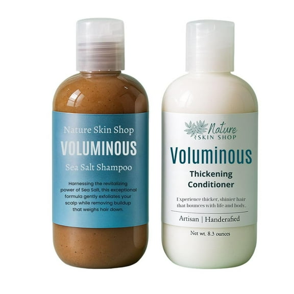 Voluminous Sea Salt Hair Thickening Shampoo and Conditioner