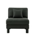 thumbnail image 3 of Nmkwnr Upholstered Armless Chair with Pillow, Polyester Club Chair for Living Room, Office, Bedroom, Dark Gray, 3 of 5