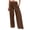 A1 Coffee, variant on BODOAO Cotton Linen Full Length Pants for Women Summer Elastic Waist Pants Pull on High Waist Wide Leg Comfort Pants Full Length Vacation Beach Pants Loose Trousers Lightweight Brown L