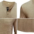 thumbnail image 4 of Camiseta Henley Casual Para Hombre Playera De Solapa Frontal, 4 of 6