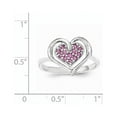 thumbnail image 3 of Sterling Silver & Rhodolite Garnet Heart Ring, 3 of 3