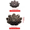 thumbnail image 2 of Alloy Lotus Incense Holder With Miao Lotus Image Design, 5 Holes Large Size Incense Burner For Sticks And Coils, Compact, 2 of 5