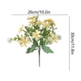 thumbnail image 3 of Artificial Daisies Bouquet with Accents, Faux Flower Vase Arrangement for Coffee Table Living Room Farmhouse Shelf Decor, Yellow, Ccwuwei, 3 of 6