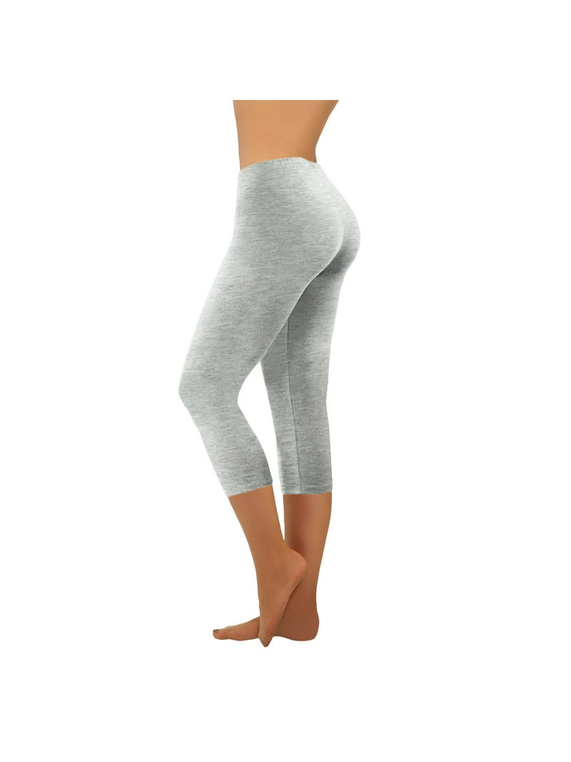 skæbnesvangre fredelig Diagnose Yoga Capri Pants for Women Stretch Workout Joggers Leggings Capris High  Waisted Solid Color 3/4 Athletic Pants (Small, Gray) - Walmart.com