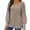 Khaki, variant on Staron Long Sleeve Blouses for Women Dressy Fall Fashion Tee Tops Loose Casual Outfits Clothes Square Neck Solid Trendy Pullover Tunic Tops Black and Friday Deals