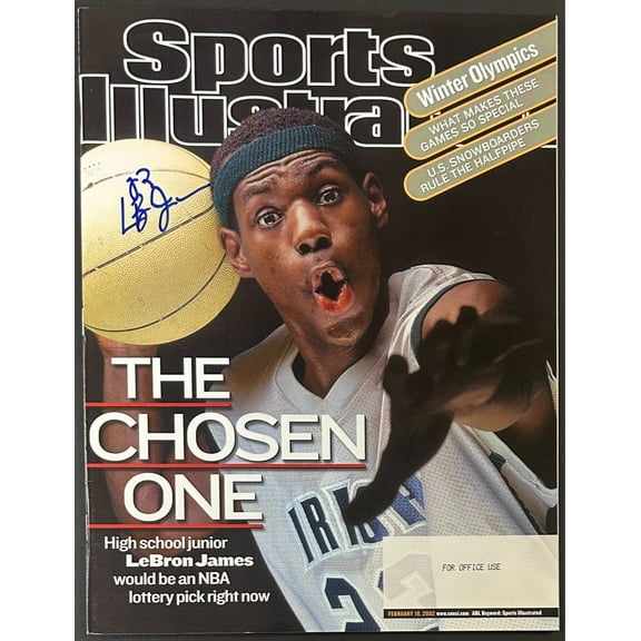 LeBron James Signed 2/18/2002 Sports Illustrated Magazine Beckett First SI Cover
