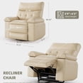 thumbnail image 2 of Garvee Oversized Electric Recliner Chair, 27" Width, 360° Rocker Swivel Recliner, Beige, 2 of 10