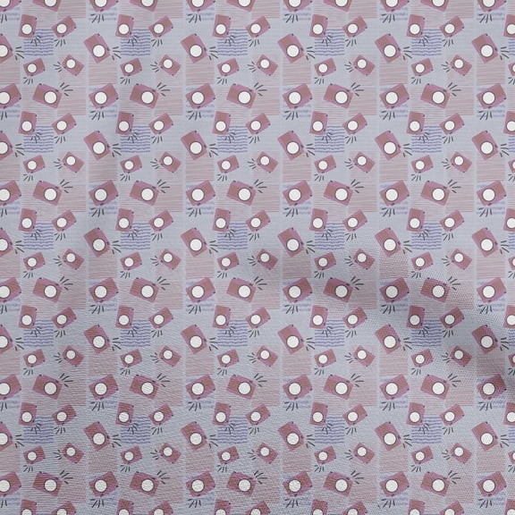 oneOone Cotton Poplin Twill Violet Fabric Travel Sewing Material Print Fabric By The Yard 56 Inch Wide