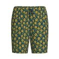 thumbnail image 3 of Picia Yellow Floral Pajama Shorts for Men, Men's Pajama Bottoms, Sleepwear,Short Pajama Pants-4X-Large, 3 of 9