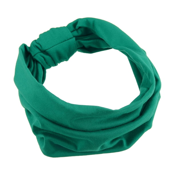 1 Uds. Diademas, bandas para el sudor, diadema elástica que absorbe la humedad, para deportes de fitness, poliéster, algodón, verde