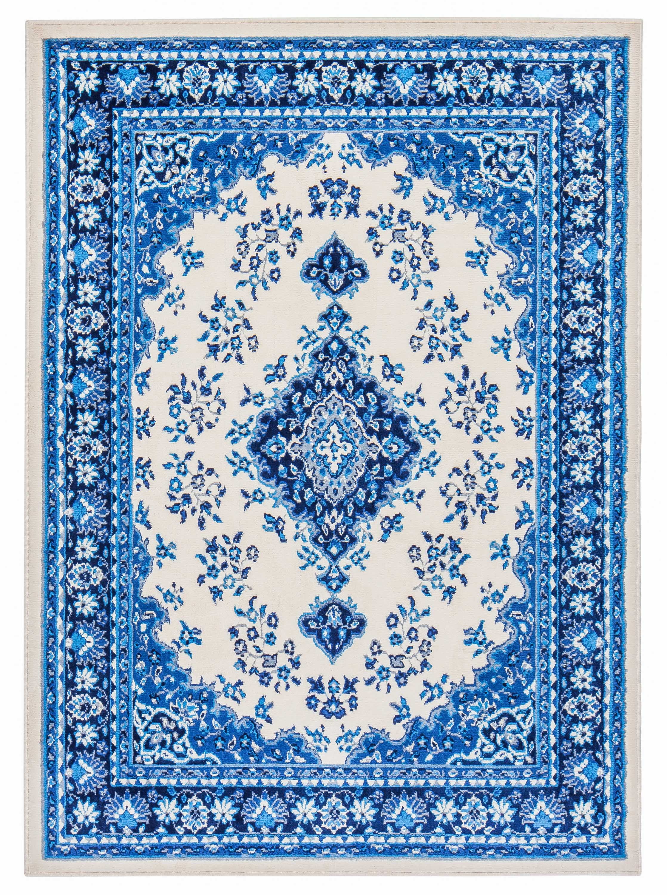 Global Persian Blue and White Medallion Rug