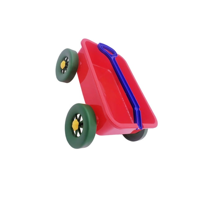 serony Sand Toys Trolley Wagon Toy For Kids Easy Pull And Play Anywhere In Summer Wagon Vehicle T Red