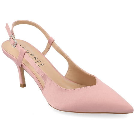 

Journee Collection Womens Knightly Wide Width Sling Back Mid Stiletto Pointed Toe Pumps