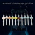 thumbnail image 2 of 3D Printer Nozzle Kit MK8 Extruder Nozzles Copper Print Head with Cleaning Drill Bits for -10,Golden & Silver, 2 of 8