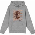 thumbnail image 3 of Yeehaw! Pin Up Cowgirl Adult Heather Gray Long Sleeve Hoodie-Medium, 3 of 4