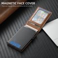 thumbnail image 6 of Dteck 2 in 1 Detachable Magnetic Wallet for Samsung Galaxy S24 Case with Card Holder Faux Leather Men Women Kickstand Cover work with Car Mount Holder, Brown, 6 of 6