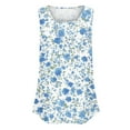 thumbnail image 6 of Fartey Beach Tank Tops for Women Boho Floral Print Sleeveless Shirt Loose Casual Summer Scoop Neck Camis Top Lightweight Flowy Vacation Tanks Multicolor L, 6 of 7