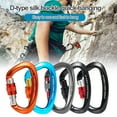 thumbnail image 5 of Ettsollp Lightweight Carabiner Sure Here's A Product Title for Listing Climbing Carabiner Screw Gate Locking Heavy Duty 812kw 25kn Aviation Aluminum D-shaped, 5 of 8