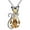 Beige, variant on Wedding Bridal Women Cat Rhinestone Pendant Necklace