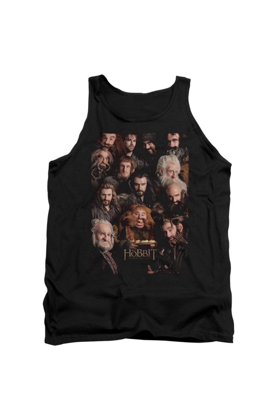 The Hobbit Dwarves Poster Adult Tank Top Black