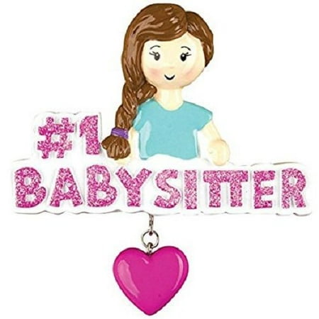 Babysitter Ornament - Babysitter Personalized Christmas Tree Ornament X-mass Pink