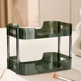 thumbnail image 4 of Hovmgk Transparent Plastic Cosmetics Organizer, Bathroom Vanity Shelf for Perfume & Toiletries, Two-Layer Desktop Storage Organizer, Scratch-Resistant and Strong Bearing, Clear, Black, Green, 4 of 6