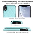 thumbnail image 2 of Case Compatible with iPhone XR, Stylish Card Slots Kickstand PU Leather Back Case Magnetic Closure RFID Blocking Drop Protective Shockproof Cover for iPhone XR, Mint, 2 of 8