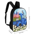 thumbnail image 2 of Blue Truck with Flags And Flowers 17in Backpack 3D Print Student Large Capacity, 2 of 5