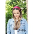 thumbnail image 3 of Motique Accessories Maroon 2 Inch Wide Satin Hard Headband with No Teeth Head band for Women and Girls, 3 of 5