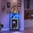 thumbnail image 1 of Corner Bar Cabine, Wine Cabinet with Removable Glass Shelves, Sideboard Buffet Cabinet, 1 of 8