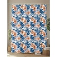 thumbnail image 4 of Shower Curtains Blue Palm Leaves Bath Curtain Orange Tropical Floral Plants Waterproof Bathroom Shower Curtain Set with Hooks Decoration 72 x 84 Inches, 4 of 7