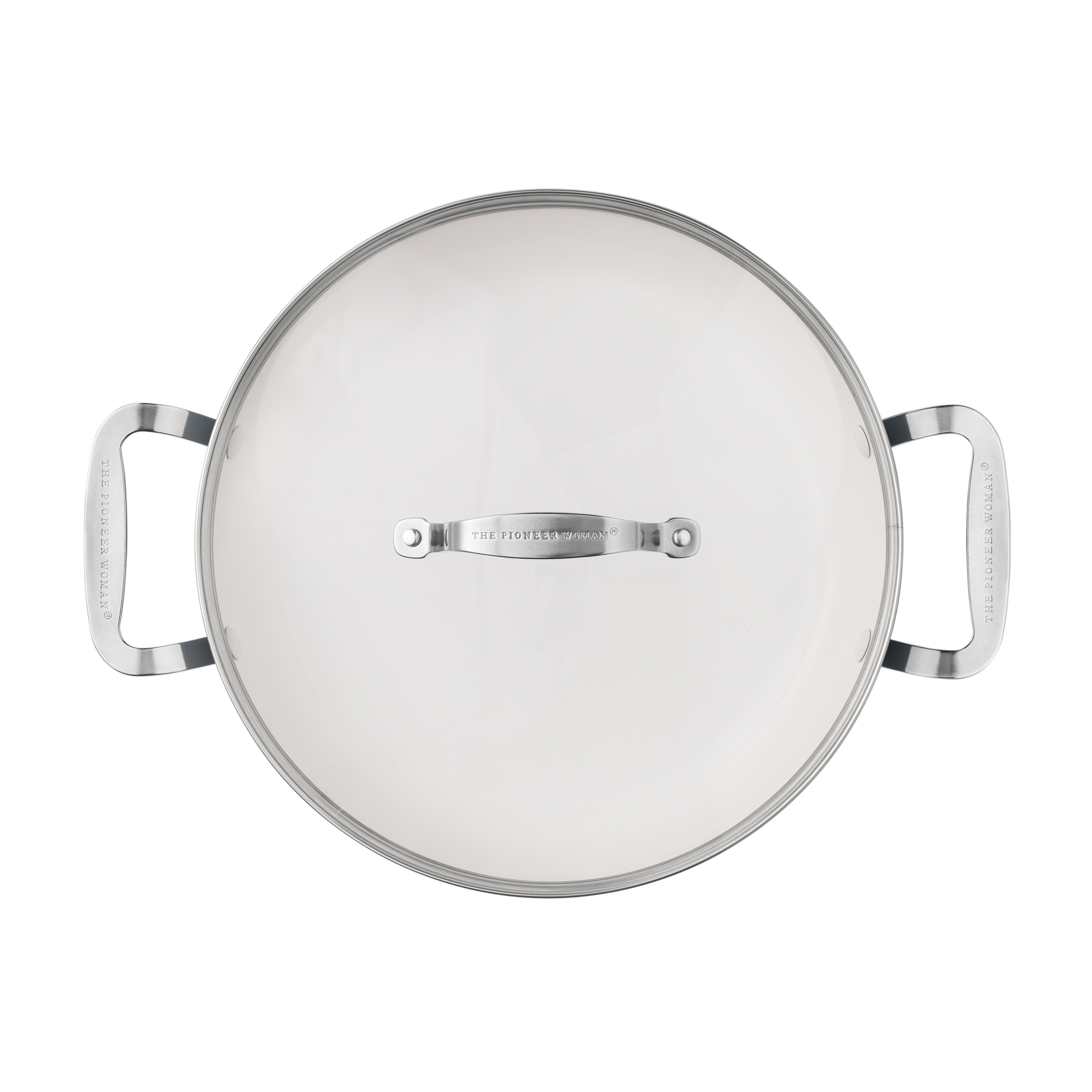 The Pioneer Woman Harlow 12-Inch Ceramic Nonstick Pan with Lid, Denim Blue photo 5
