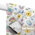 thumbnail image 4 of Easter Swag Valances for Windows 2 Pack, Kitchen Window Curtains 36 Inch Length, Spring Watercolor Bunny Eggs Daisy Flowers Privacy Swag Curtains for Living Room/Bathroom with Rod Pocket 36"x36", 4 of 8
